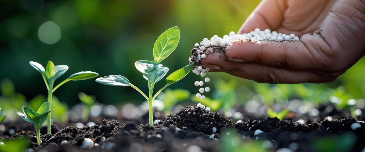 close-shot-woman-hand-fertilizing-small-plant-her-garden-with-big-blurry-backdrop-space-text-product-generative-ai_1042430-26947